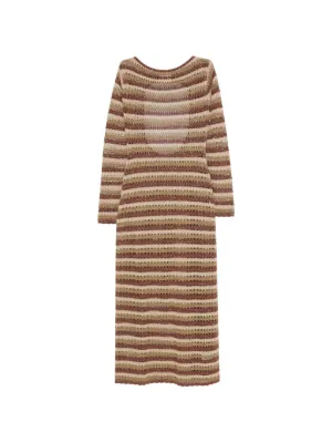 knit dress 2019 TWINSET dual-use Long Jacquard | Brown baroque revival