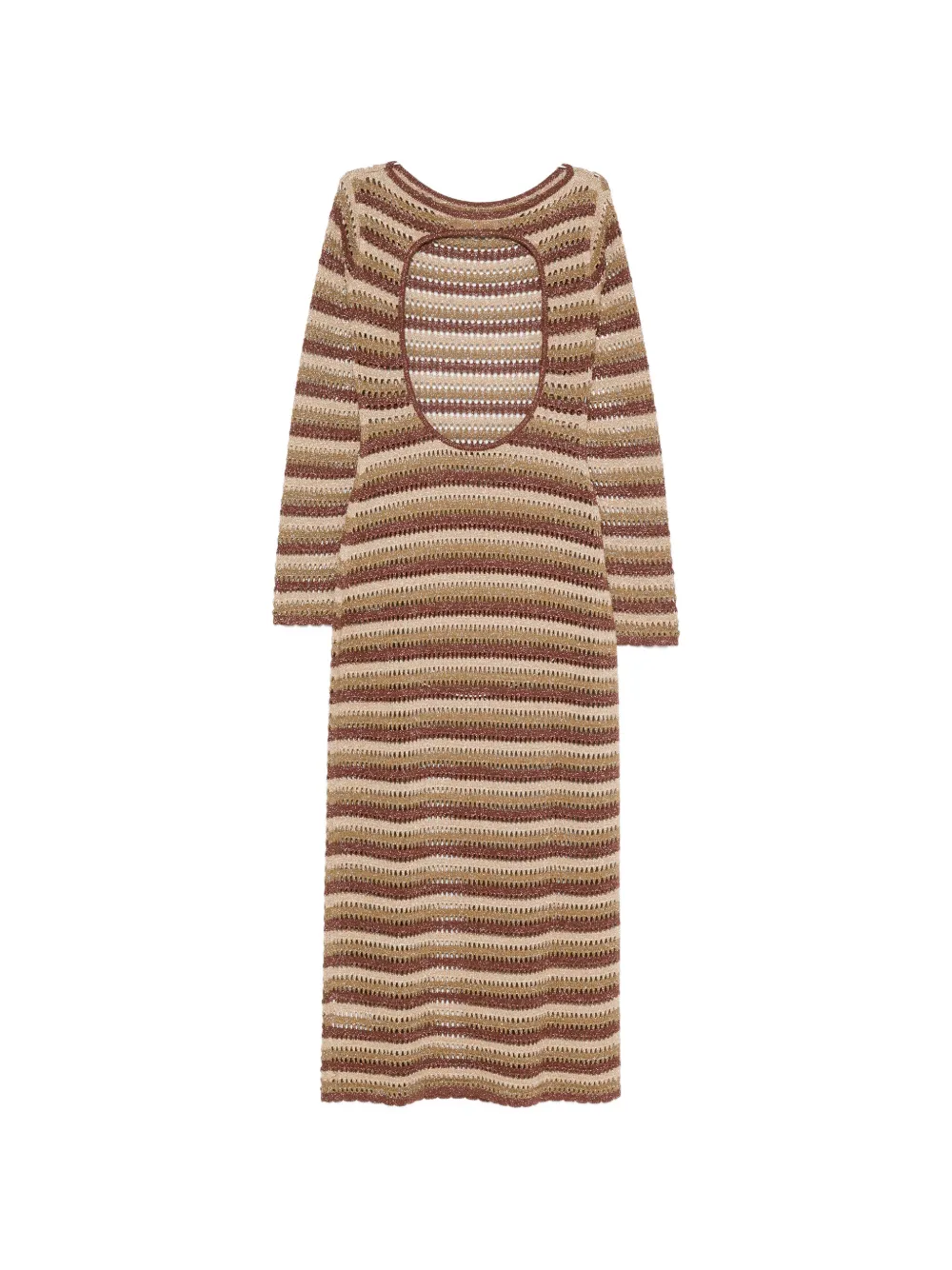 MC2 Saint Barth Robyn gestreepte maxi-jurk Beige