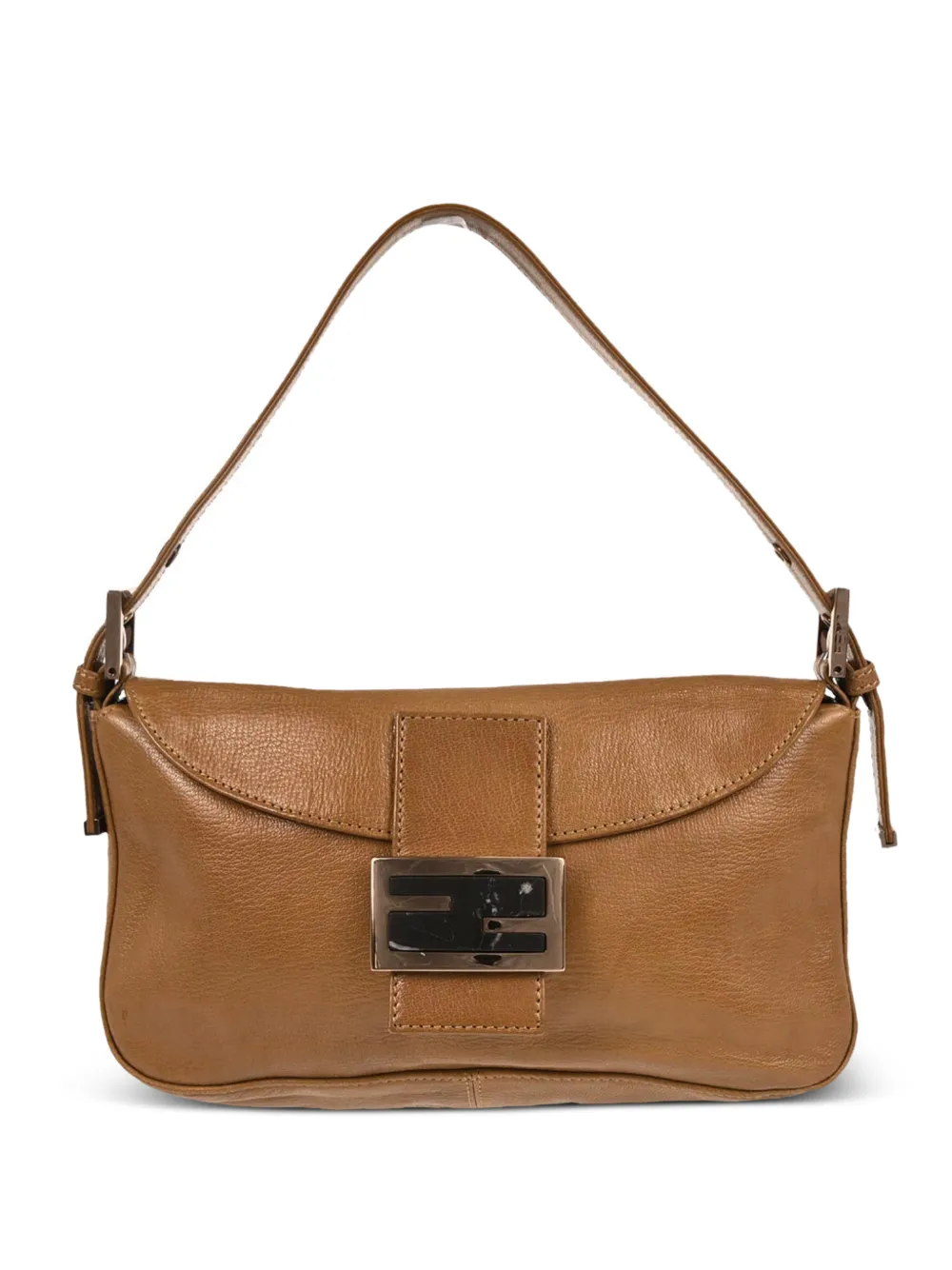 Fendi Pre-Owned 2001 FF-logo leather handbag - Marrone
