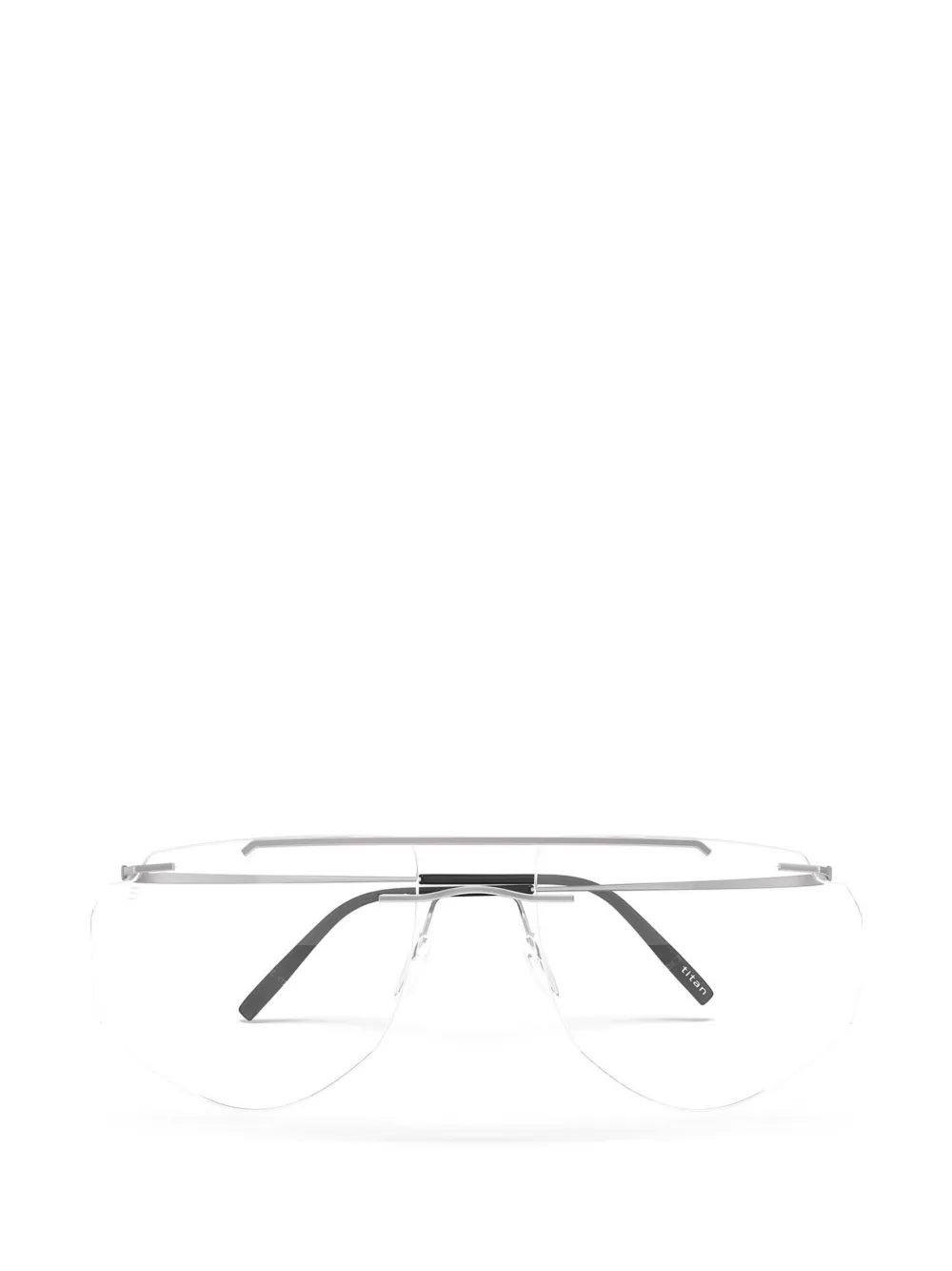 Silhouette Titan Minimal Art geometric-frame glasses - Argento