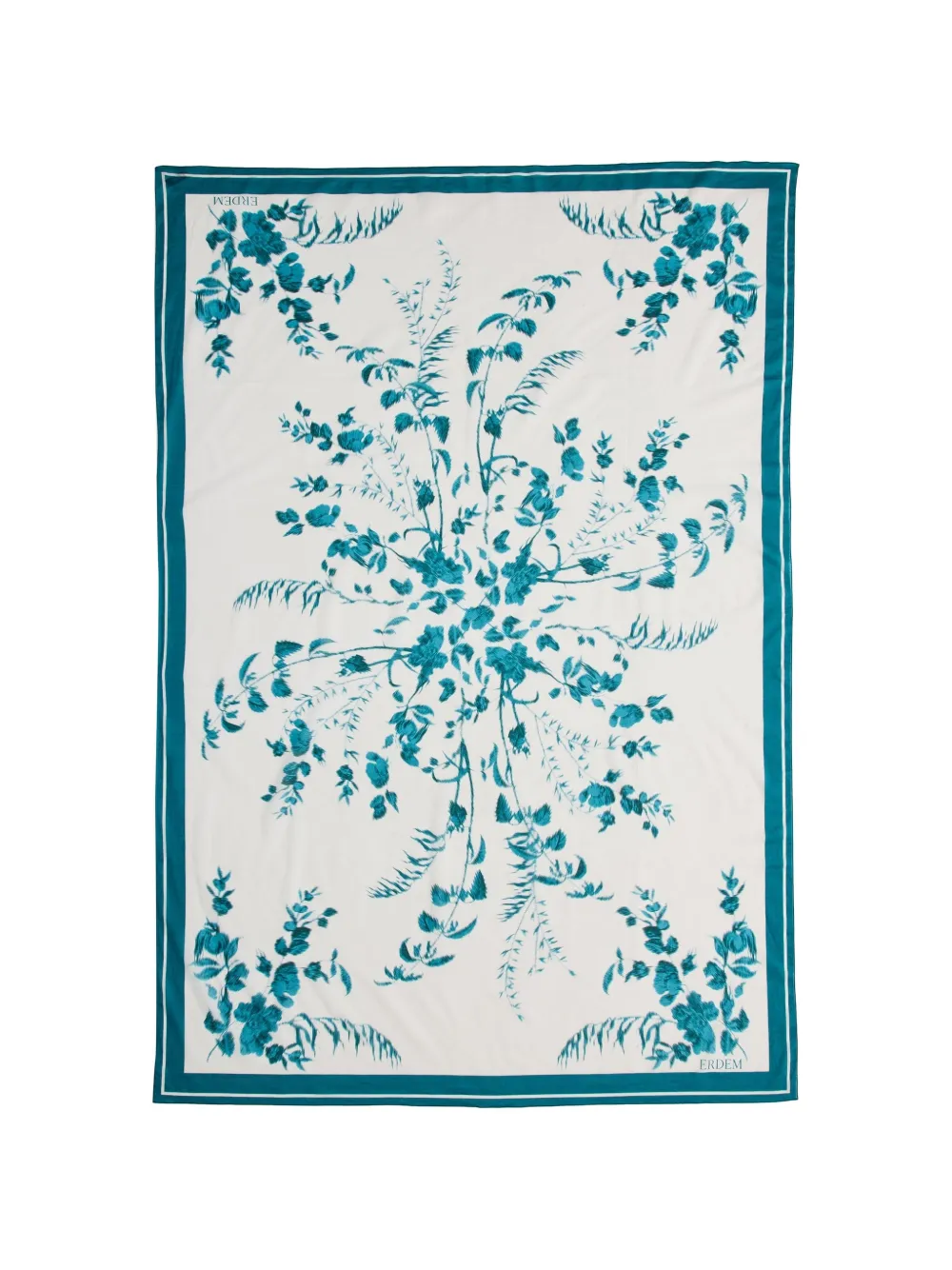 ERDEM botanical-print cotton-voile pareo - Weiß