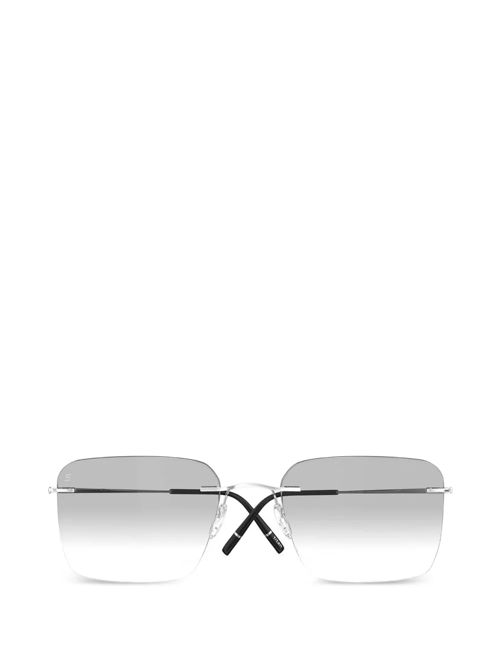 Silhouette rectangle-frame glasses - Silber