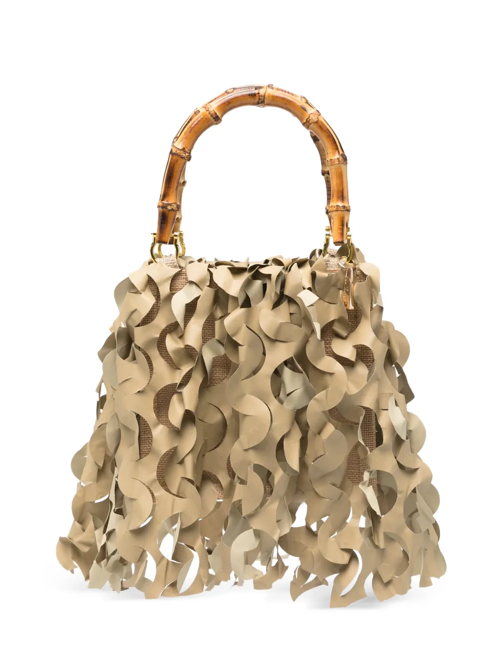 la milanesa medium Oceano bamboo-handle handbag - Toni neutri