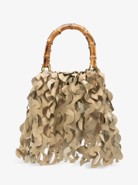 la milanesa medium Oceano bamboo-handle handbag