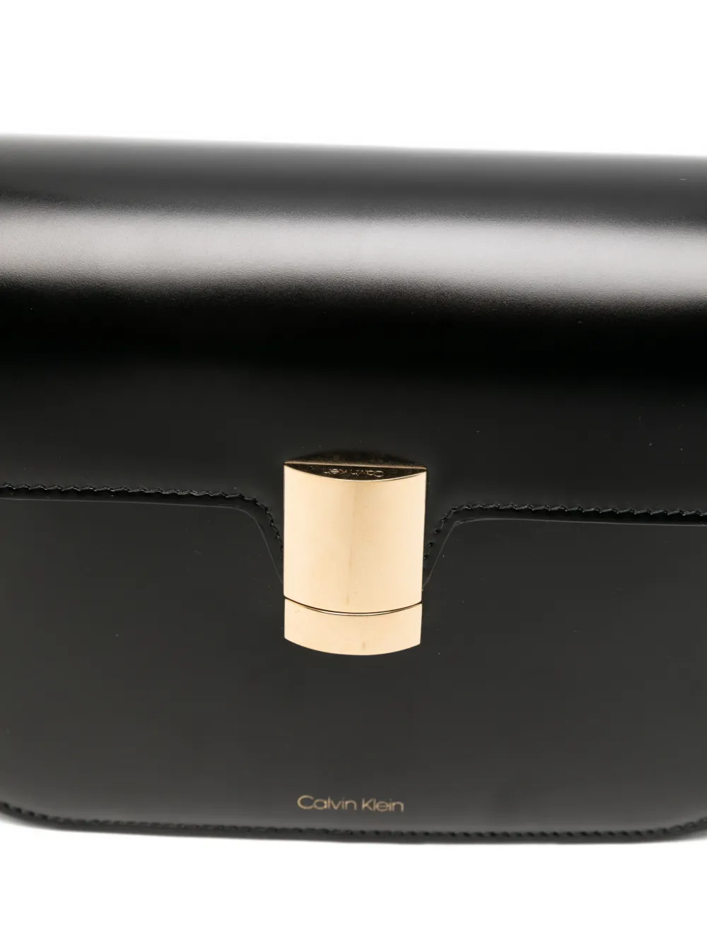 Calvin Klein Tilla leren schoudertas Zwart