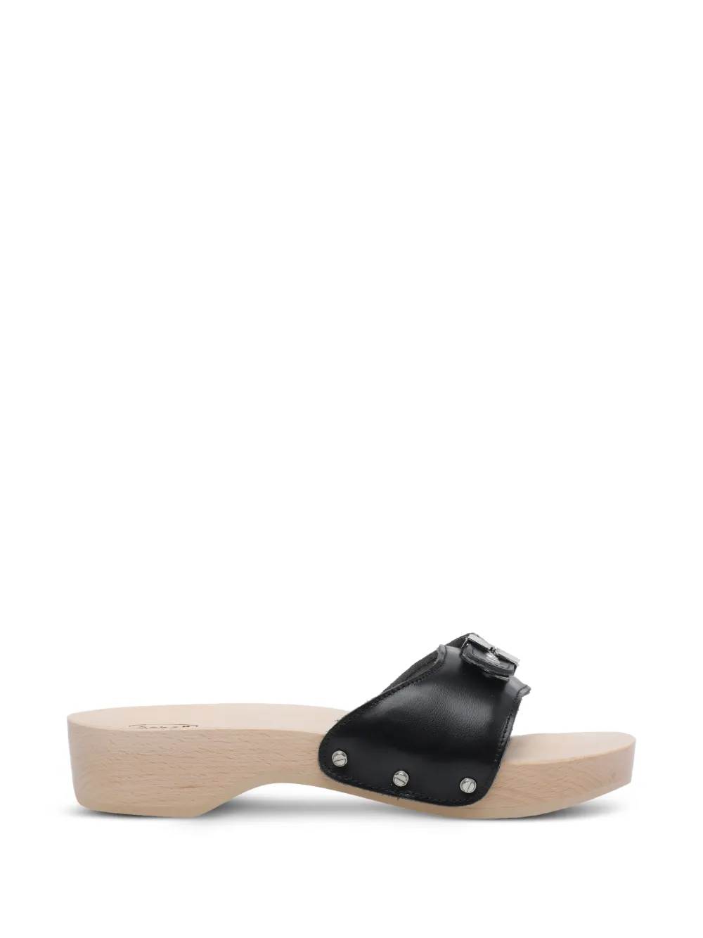 Scholl Pescura Buckle-detail Sandals In Black