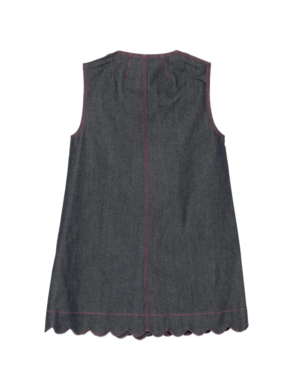 Stella Nova Mini-jurk met dubbele rij knopen en gewelfde afwerking Blauw