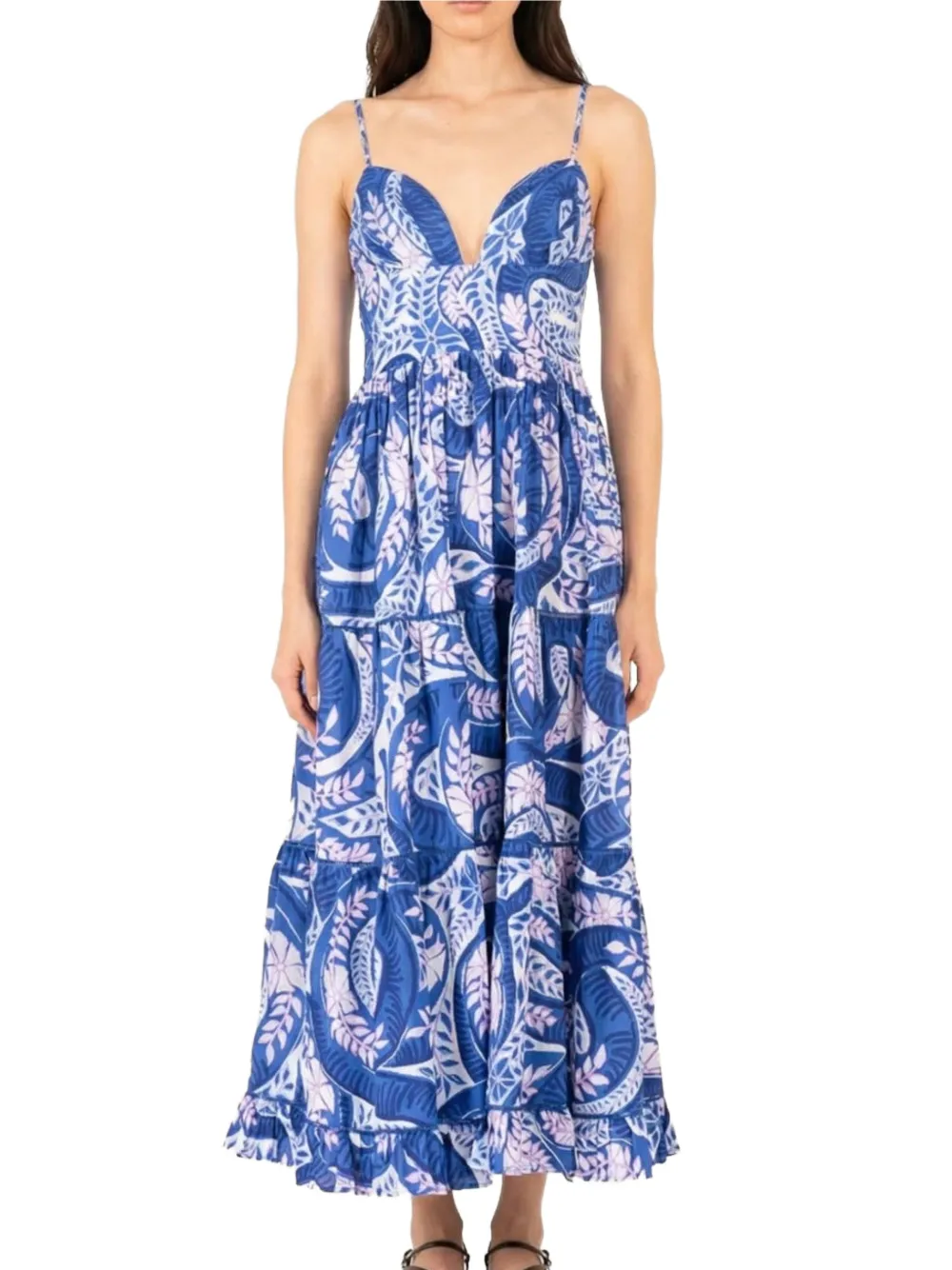 Poupette St Barth Abito Milena con stampa - Blu