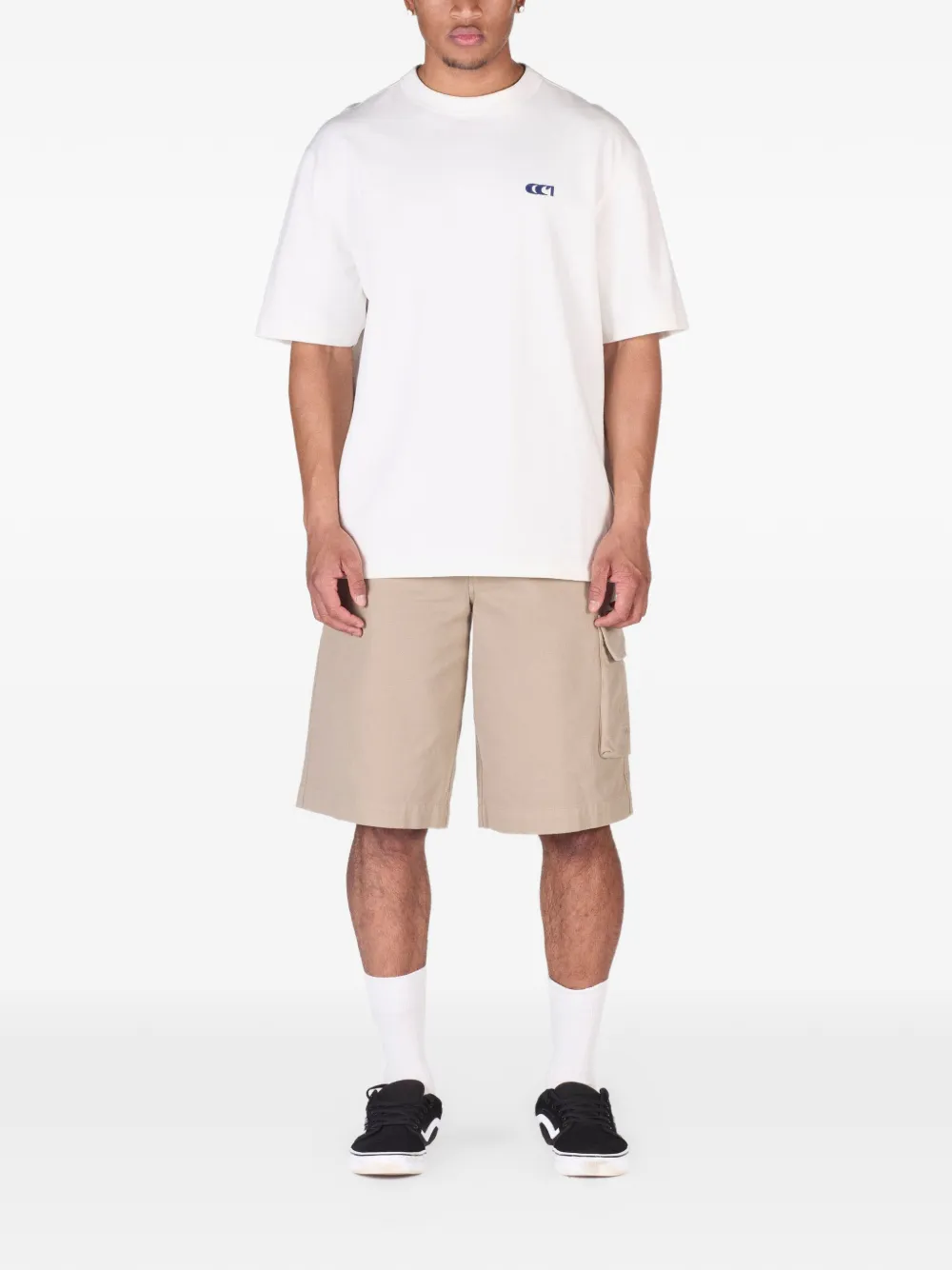 Ciaran Wave-c-print T-shirt In White