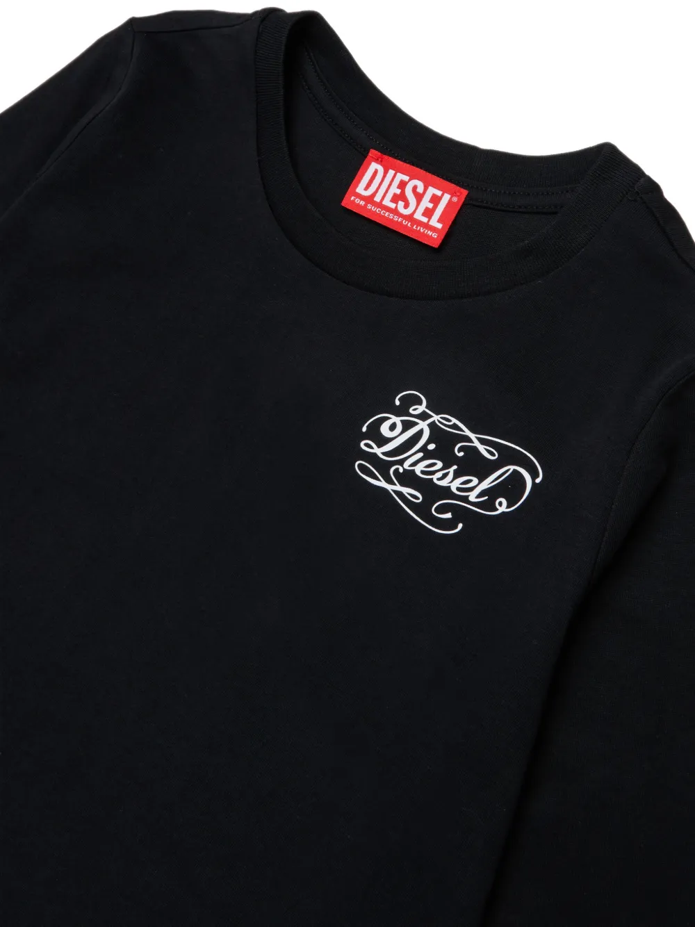 Diesel Kids T-shirt met lange mouwen Zwart