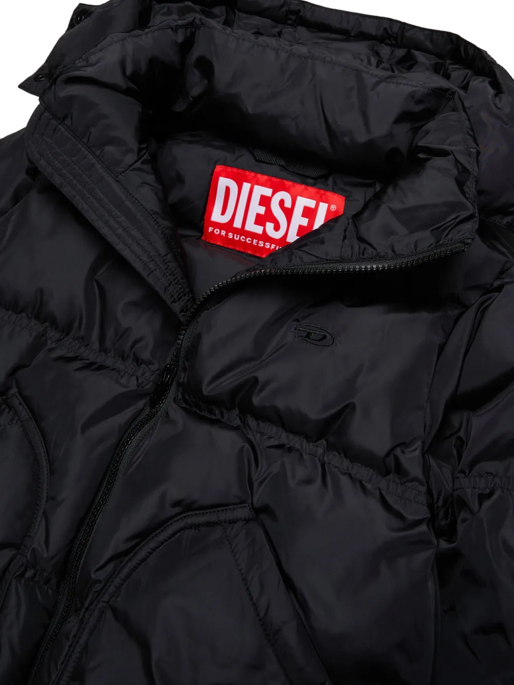 Diesel Kids Gewatteerd jack Zwart