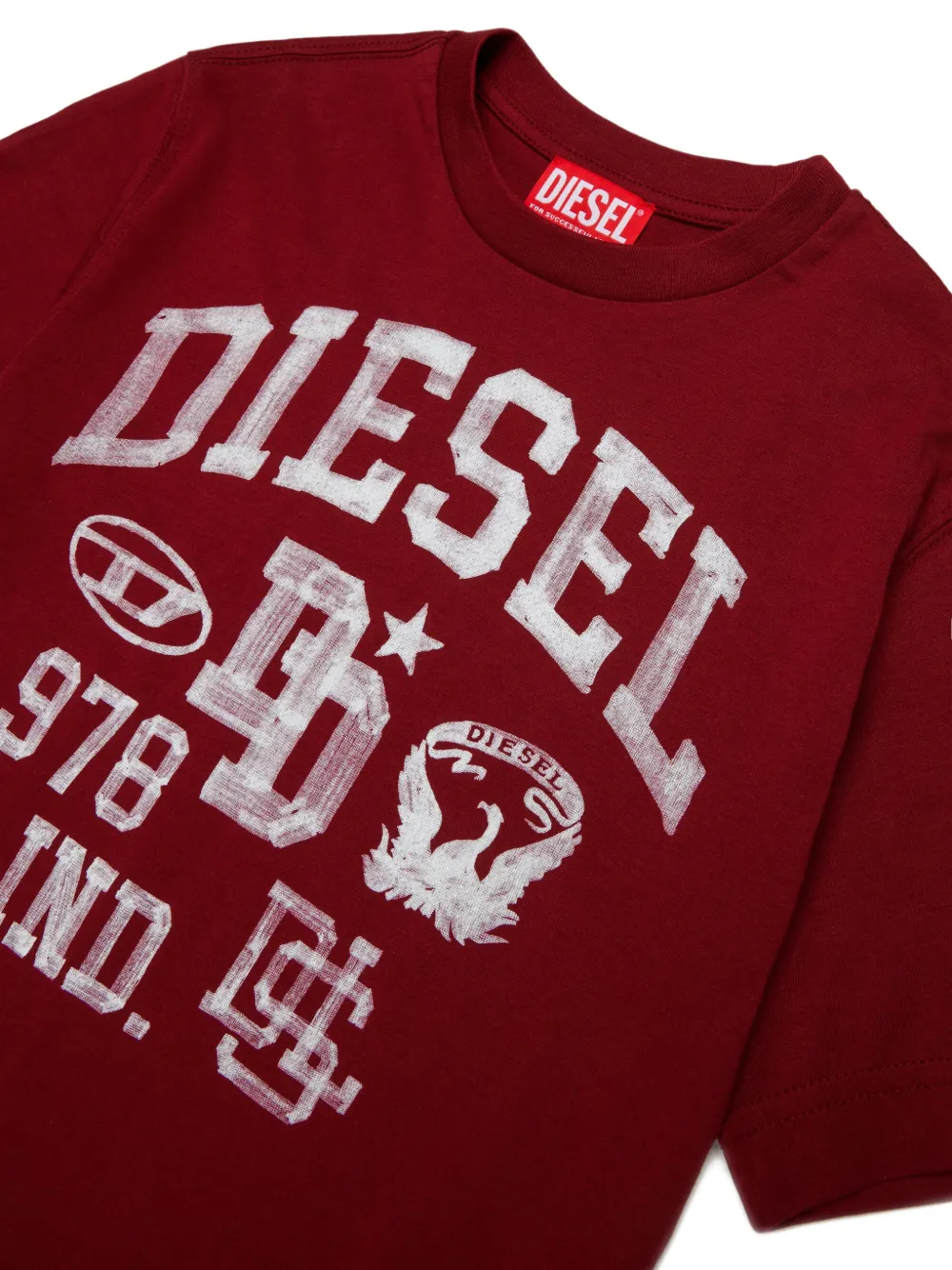 Diesel Kids T-shirt met logoprint Rood