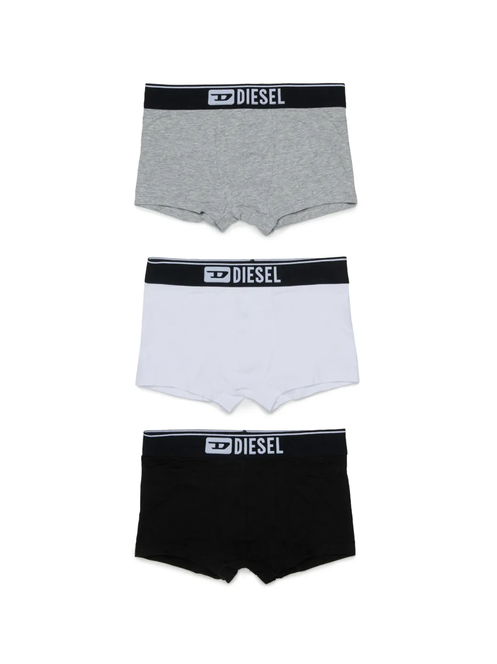Diesel Kids Boxershorts mit Logo-Bund - Grau