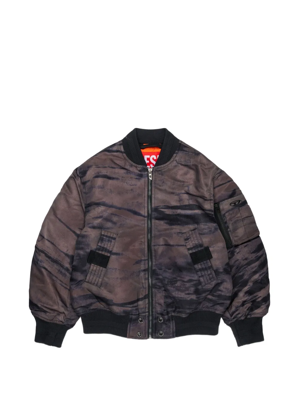Diesel Kids Bomberjacke mit Camouflage-Effekt - Braun