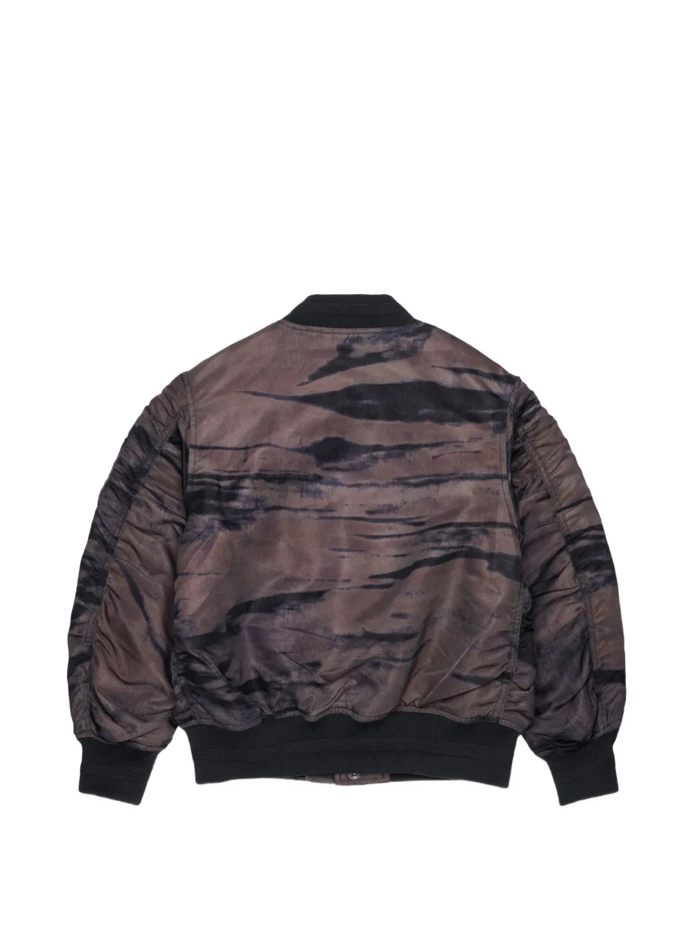 Diesel Kids Bomberjack met geborduurd logo en camouflageprint Bruin
