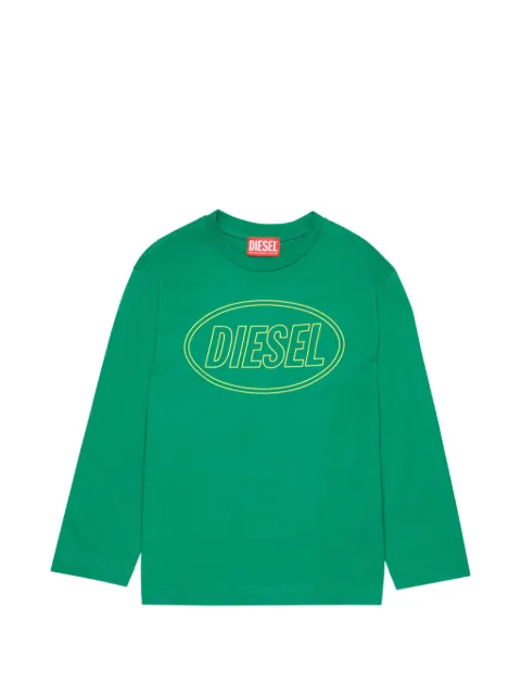 Diesel Kids playera de manga larga con logo Oval D