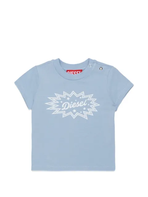 Diesel Kids t-shirt à logo imprimé boutonné à l'épaule