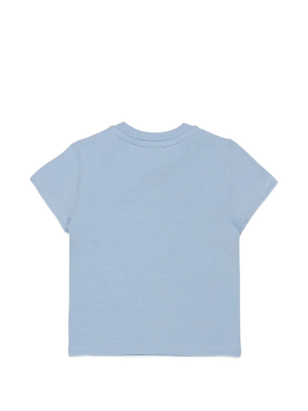 Diesel Kids T-shirt met logoprint en knoop op de schouders Blauw
