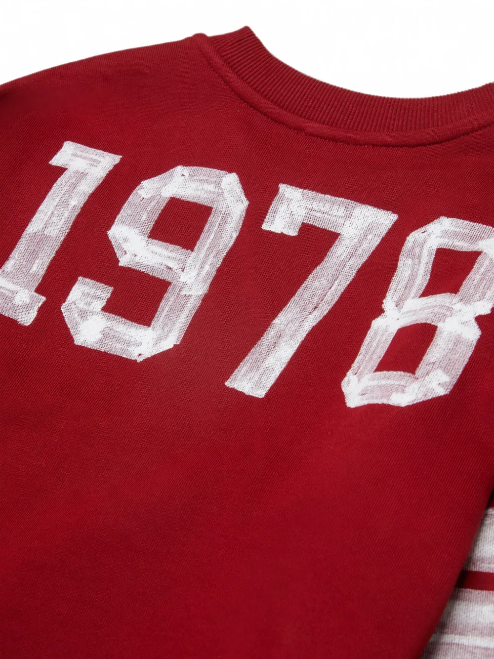 Diesel Kids sweatshirt with collegiate-style logo prints Rood