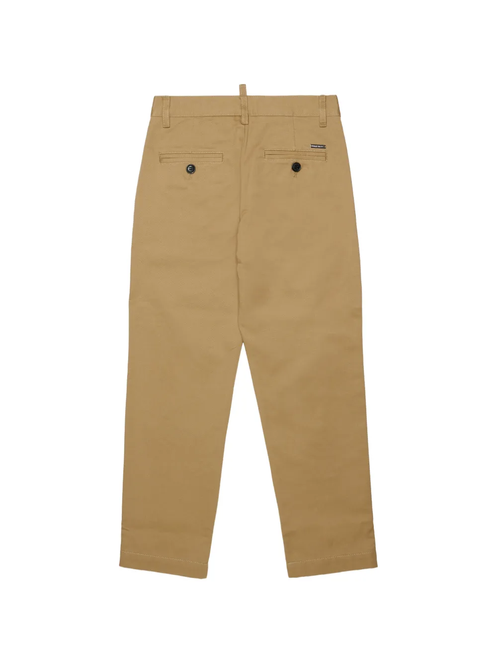DSQUARED2 KIDS Plooibroek met logoplakkaat Beige