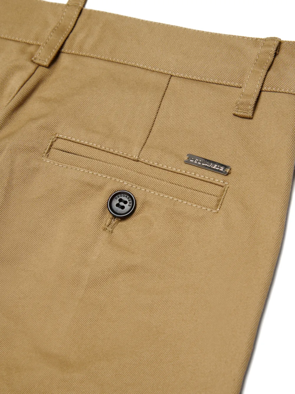 DSQUARED2 KIDS Plooibroek met logoplakkaat Beige