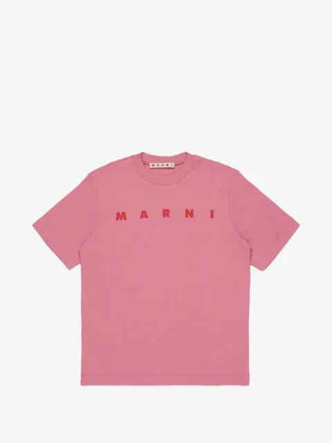 Marni Kids logo-print jersey T-shirt