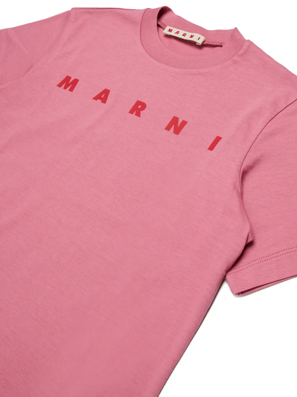 Marni Kids T-shirt met logoprint Roze