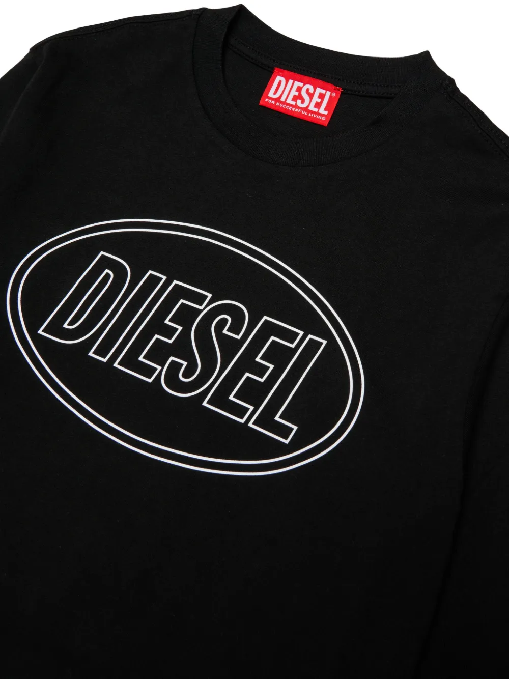 Diesel Kids Top met logoprint Zwart