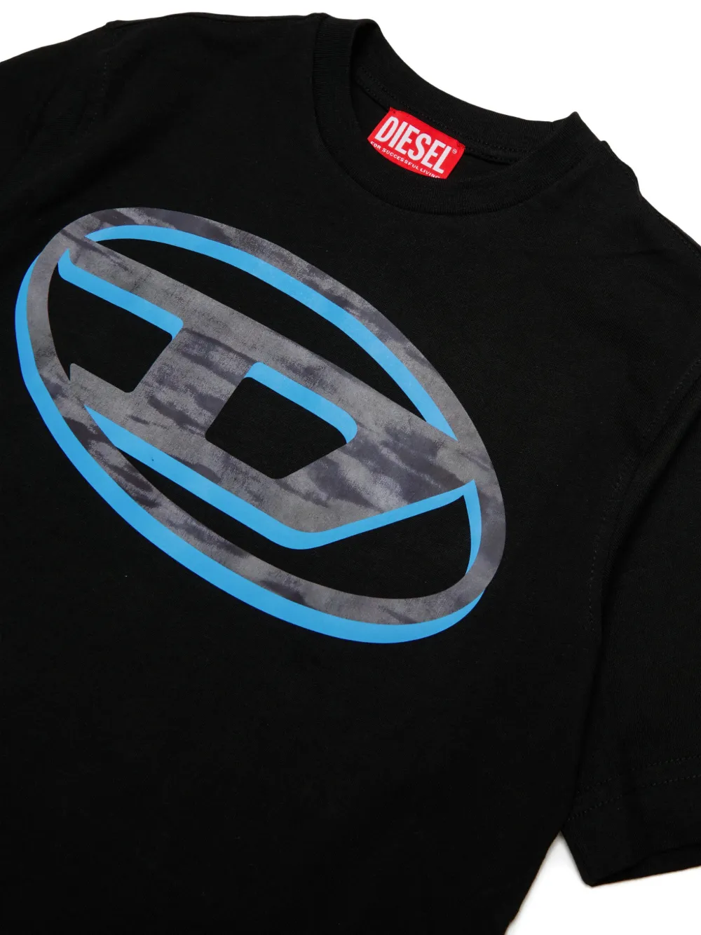 Diesel Kids T-shirt met logoprint Zwart