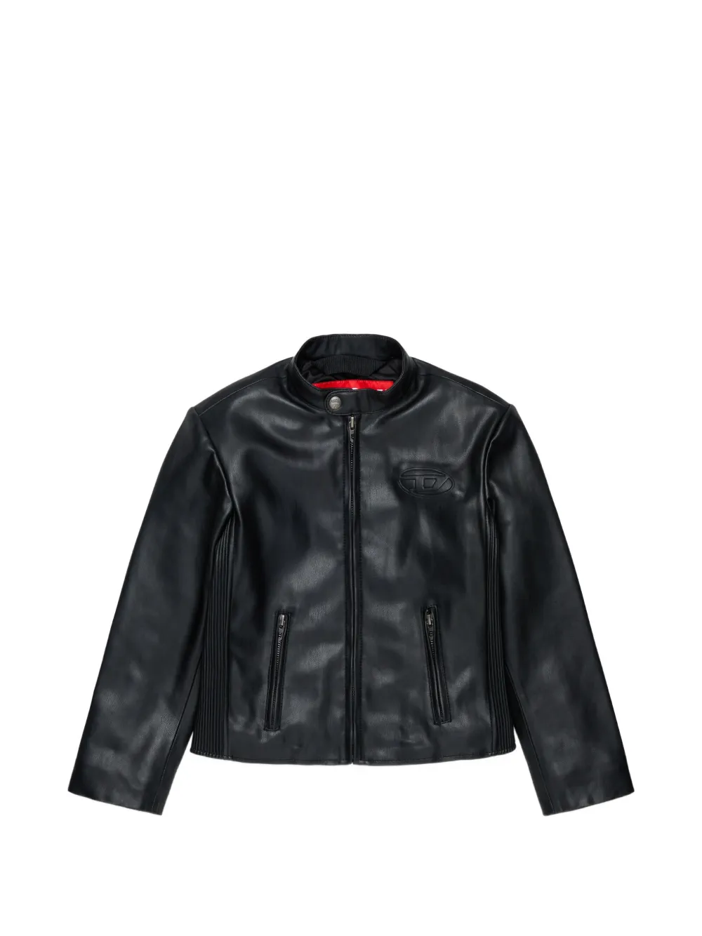 Diesel Kids Bomberjacke mit Oval D-Prägung - Schwarz