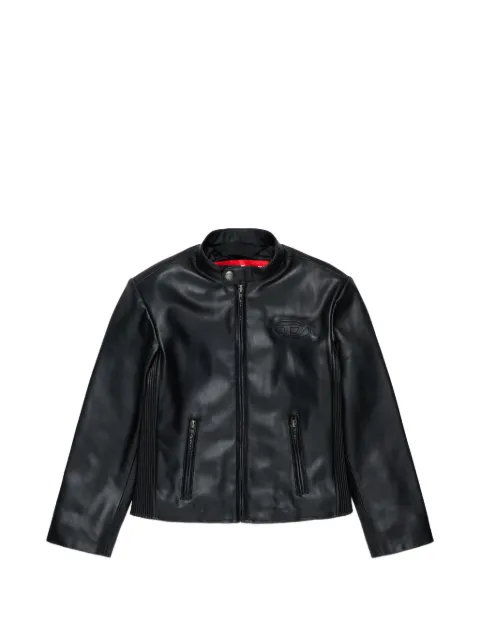 Diesel Kids Oval D logo-embossed bomber jacket