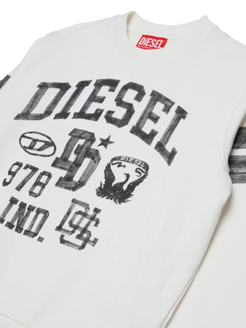 Diesel Kids logoprint trui met grafisch detail Wit