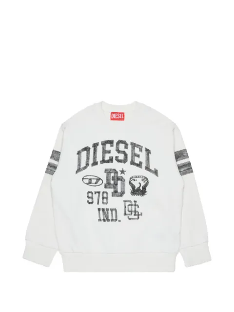 Diesel Kids logo-print graphic-detail sweater