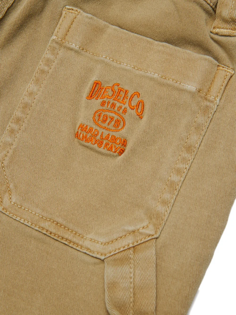 Diesel Kids Trainingsbroek met geborduurd logo Beige