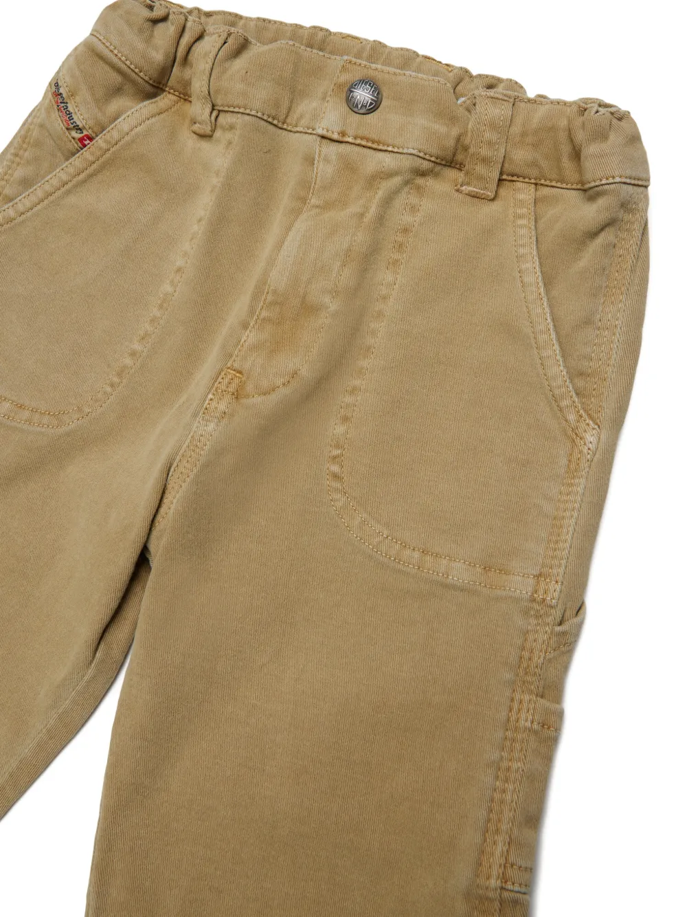 Diesel Kids Trainingsbroek met geborduurd logo Beige