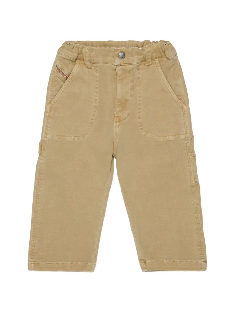 Diesel Kids Pantaloni cargo con logo ricamato - Toni neutri