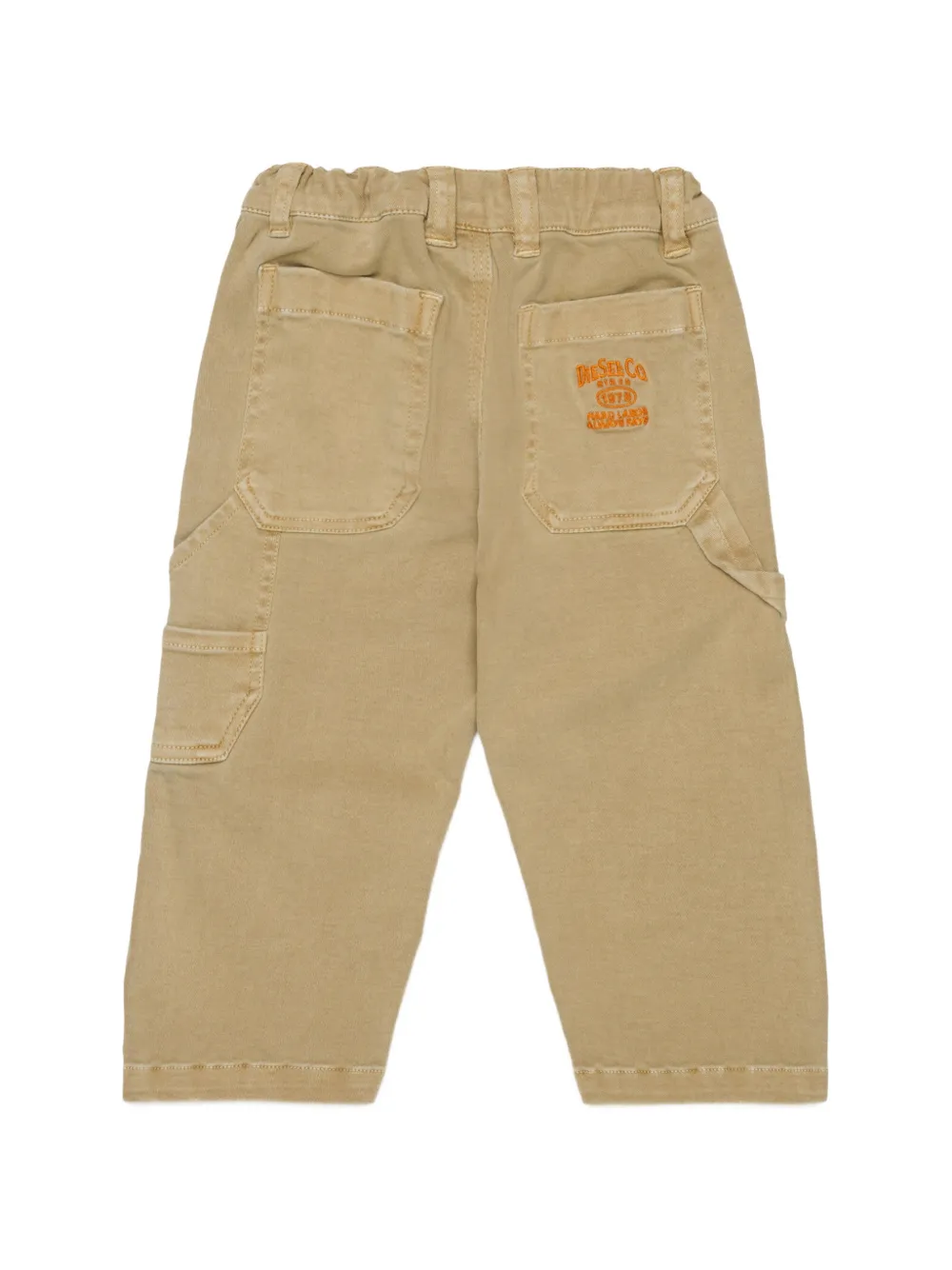 Diesel Kids Trainingsbroek met geborduurd logo Beige