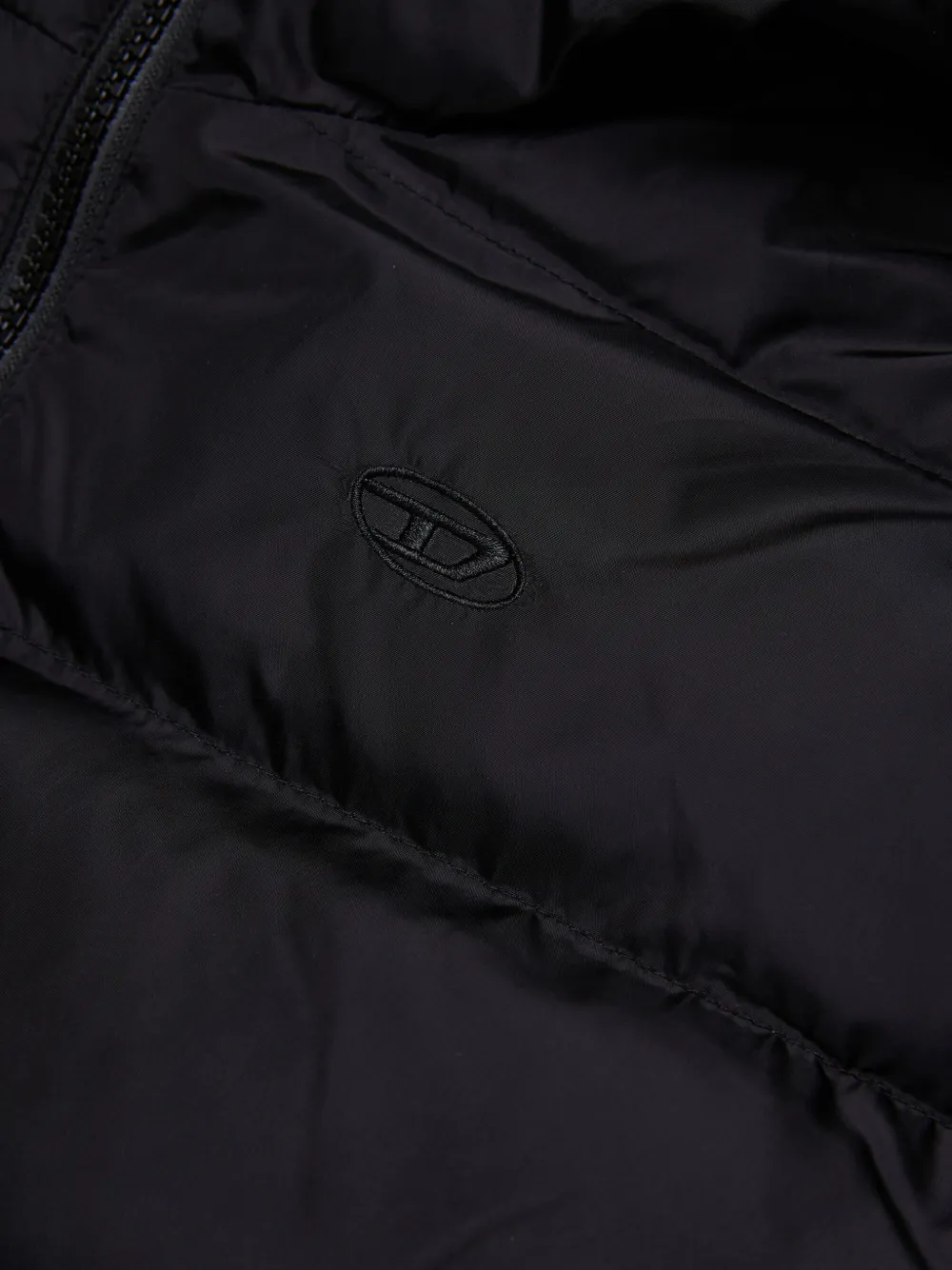 Diesel Kids Jfenny gewatteerd jack met capuchon Zwart
