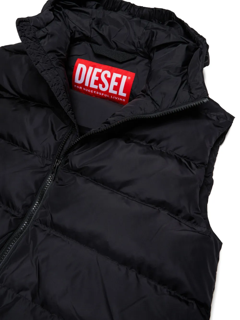 Diesel Kids Jfenny gewatteerd jack met capuchon Zwart