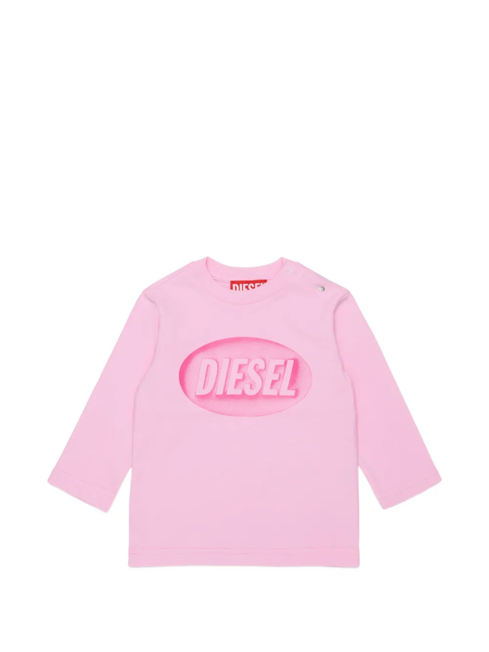 Diesel Kids logo-print long-sleeve T-shirt - Pink
