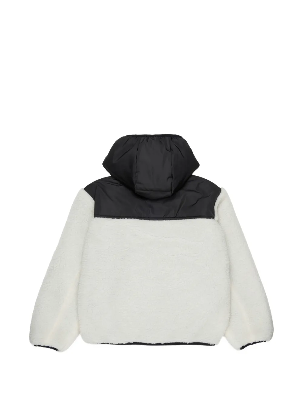 Diesel Kids Jack van nylon en teddy fleece met capuchon Wit