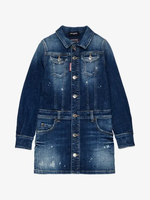 DSQUARED2 KIDS distressed-effect denim dress