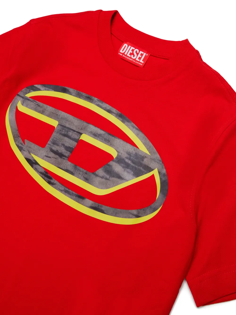 Diesel Kids T-shirt met logoprint Rood