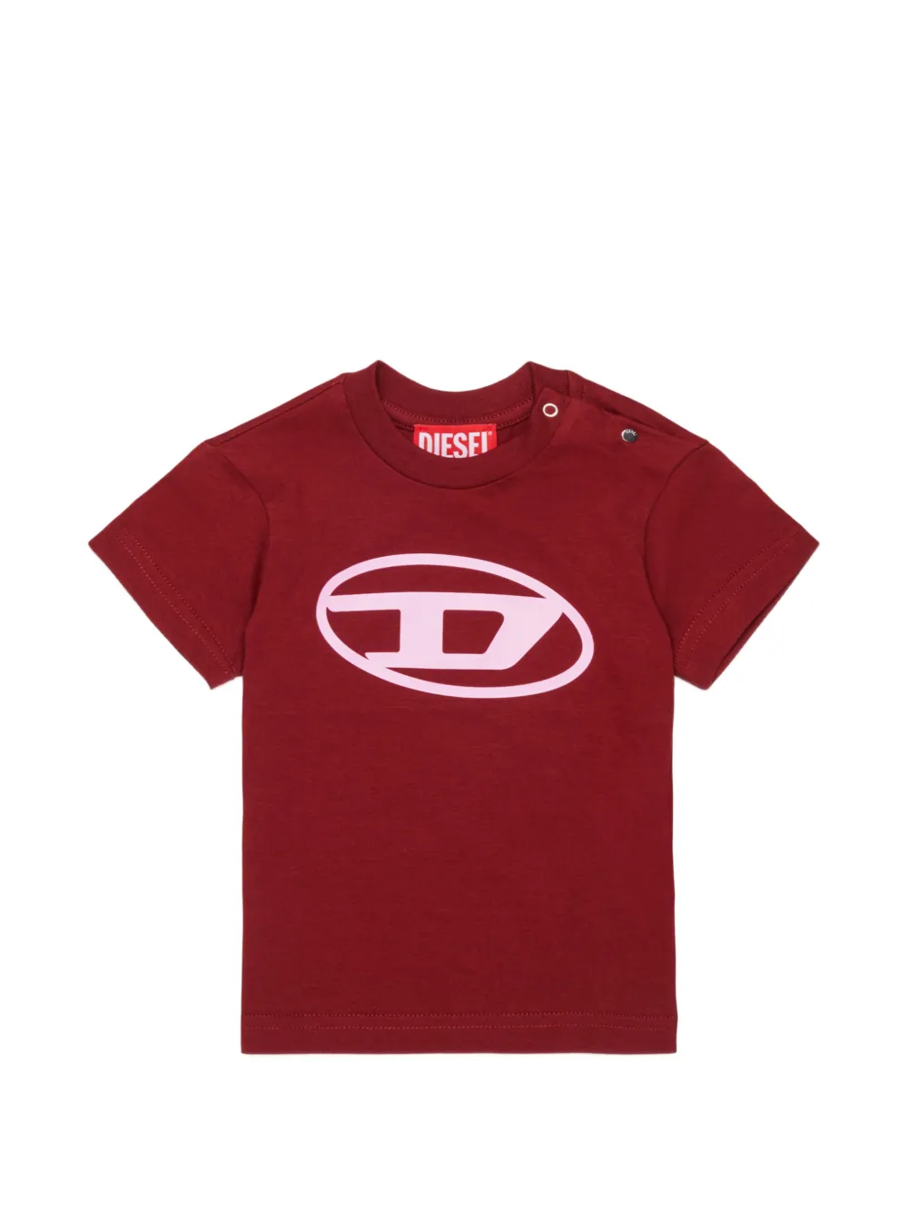 Diesel Kids T-shirt Oval D con stampa - Rosso