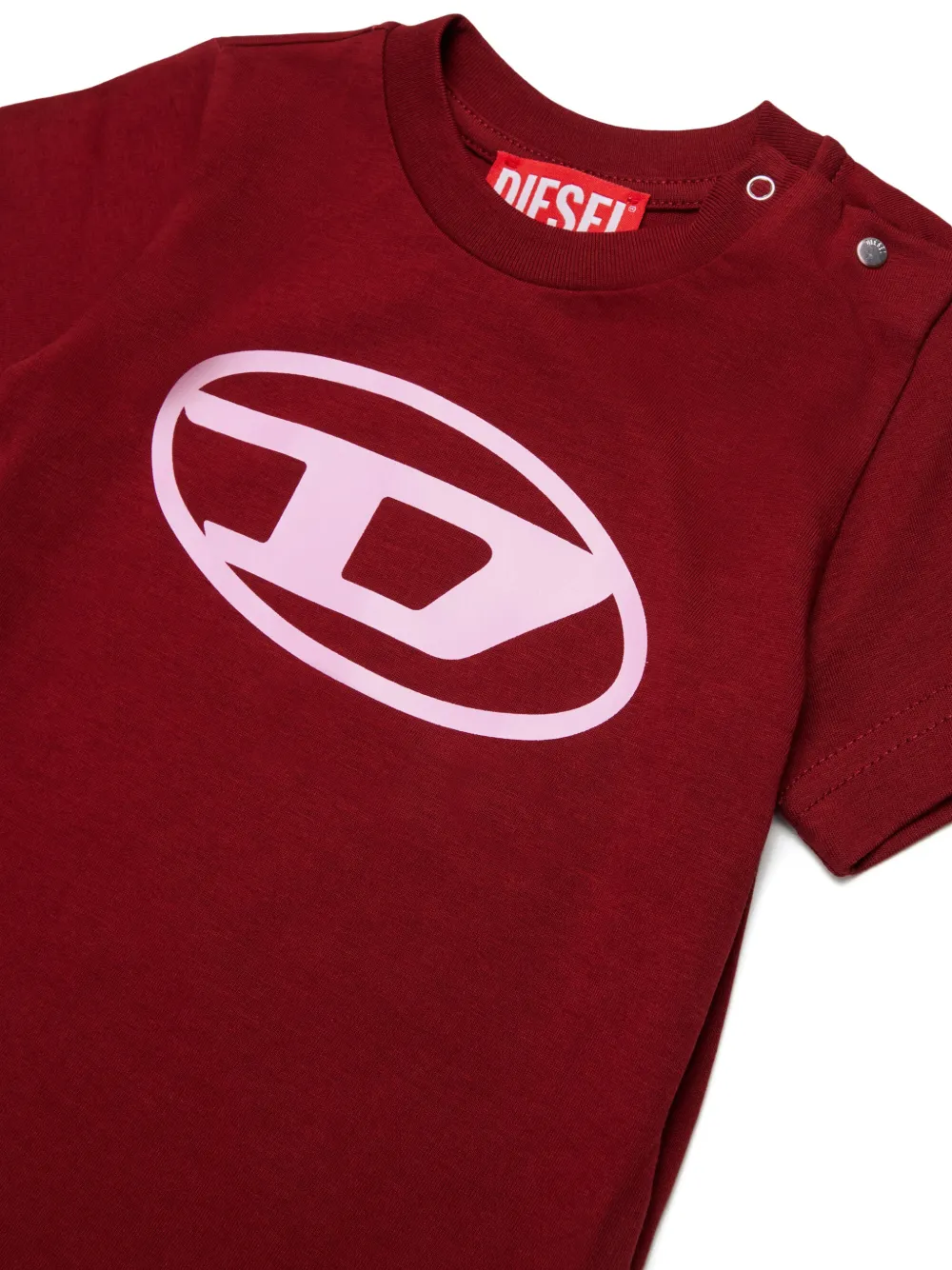 Diesel Kids T-shirt met logoprint Rood