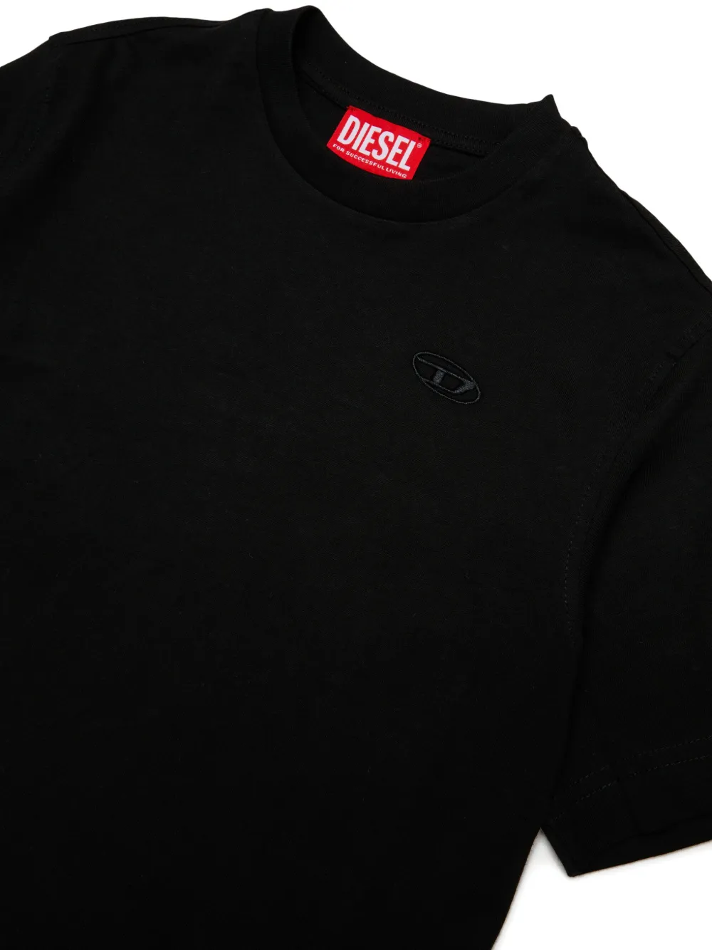 Diesel Kids T-shirt met geborduurd logo Zwart