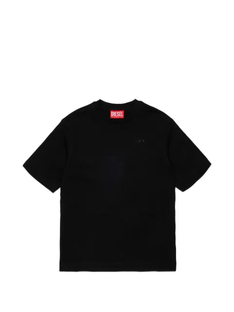 Diesel Kids 그래픽 프린트 로고 자수 티셔츠