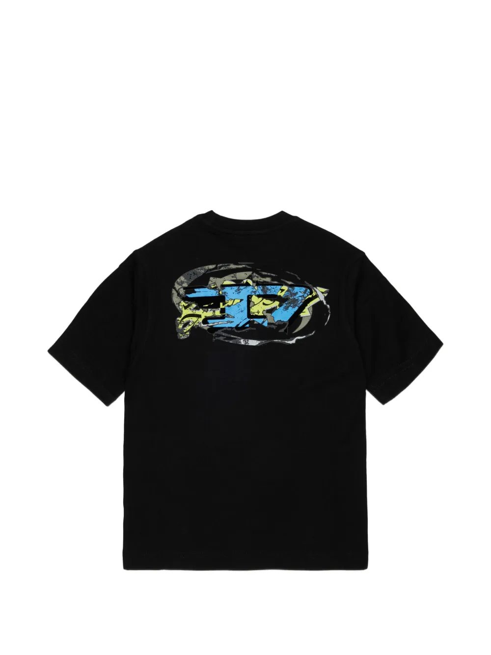 Diesel Kids T-shirt met geborduurd logo Zwart