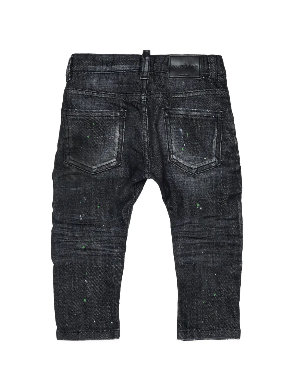  Dsquared2 Kids Vaqueros Con Efecto Envejecido - Negro 