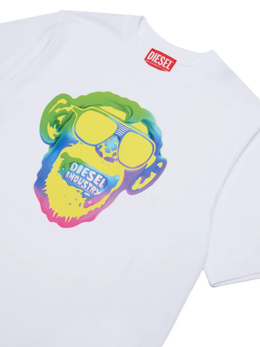 Diesel Kids T-shirt met grafische print Wit
